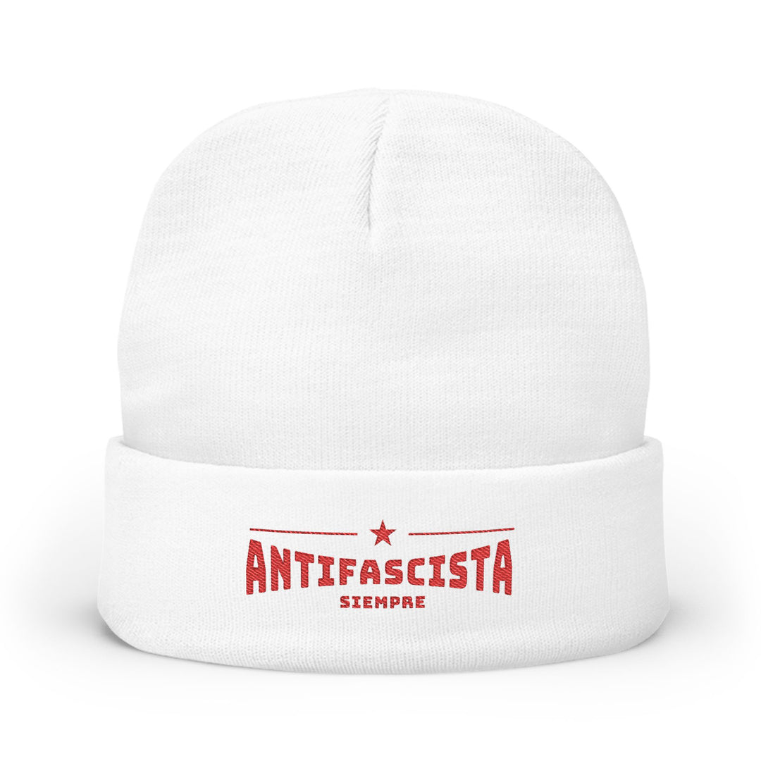 Antifascista Siempre  -  Anti-Fascism – Embroidered Knit Beanie
