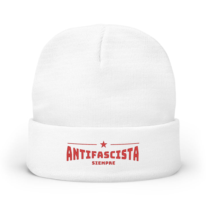 Antifascista Siempre  -  Anti-Fascism – Embroidered Knit Beanie