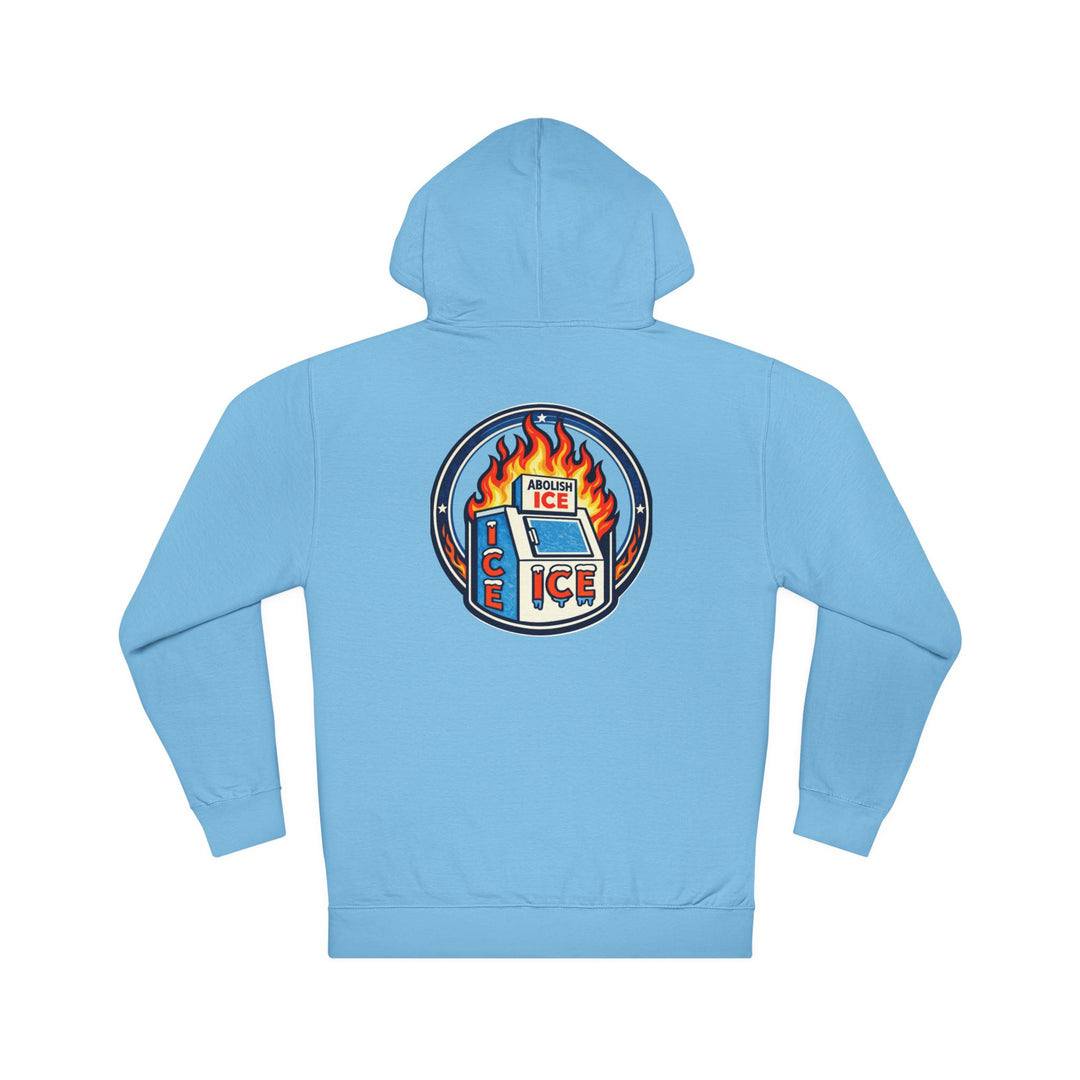 ABOLISH ICE On Fire - Unisex Pullover Hoodie