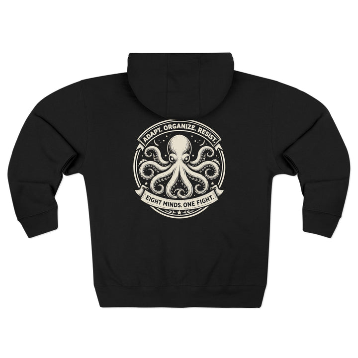 Adapt. Organize. Resist. Octopus – Unisex Zip Hoodie