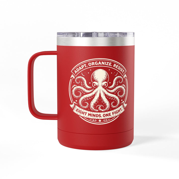 Adapt. Organize. Resist. Octopus – Stainless Steel Travel Mug 15oz