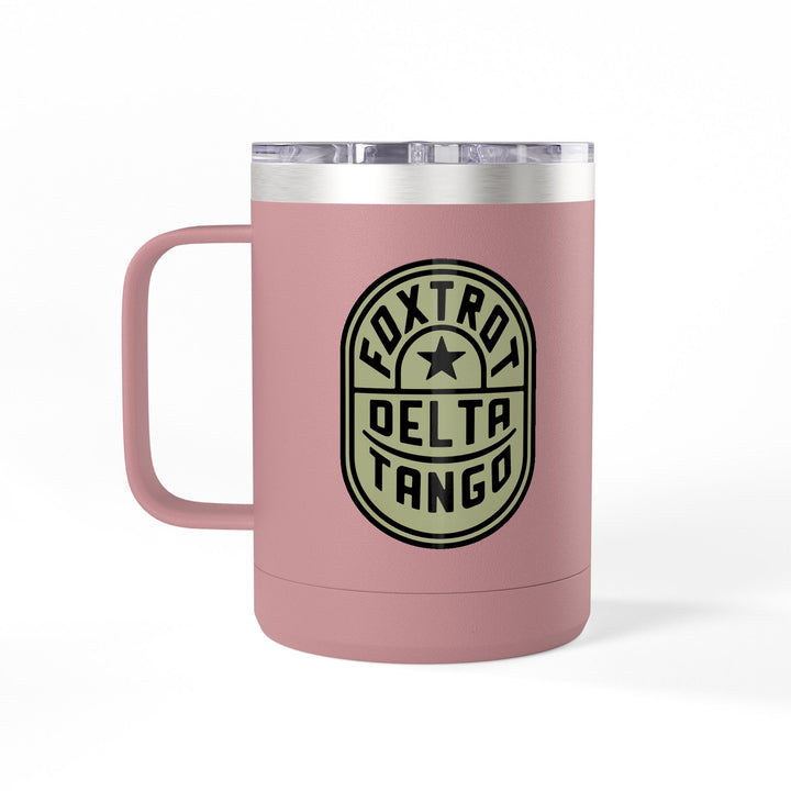 Foxtrot Delta Tango Emblem Graphic – Coffee Mug Tumbler, 15oz