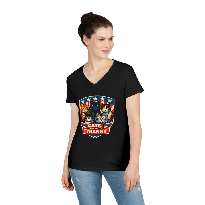 Cats Against Tyranny - Women’s V-Neck T-Shirt