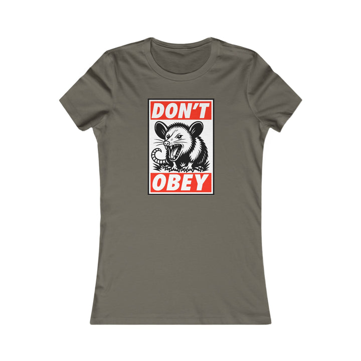 Don't Obey Opossum – Women's Fitted T-Shirt