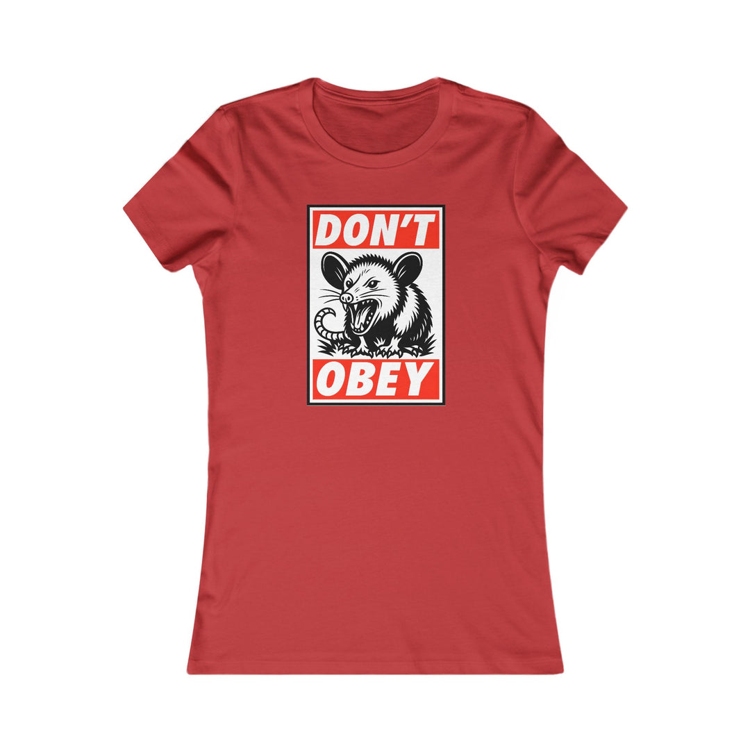 Don't Obey Opossum – Women's Fitted T-Shirt