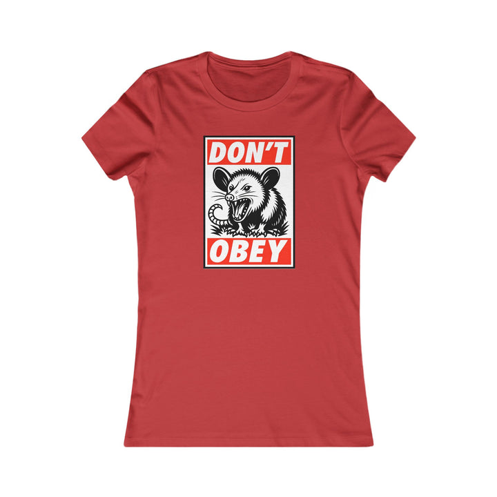 Don't Obey Opossum – Women's Fitted T-Shirt