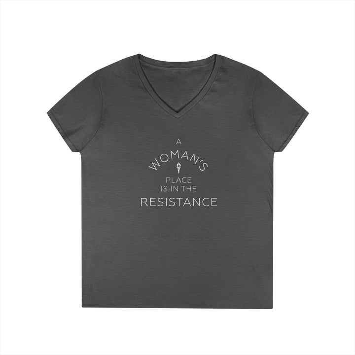 A Woman's Place is in the Resistance - Women's V-Neck T-Shirt