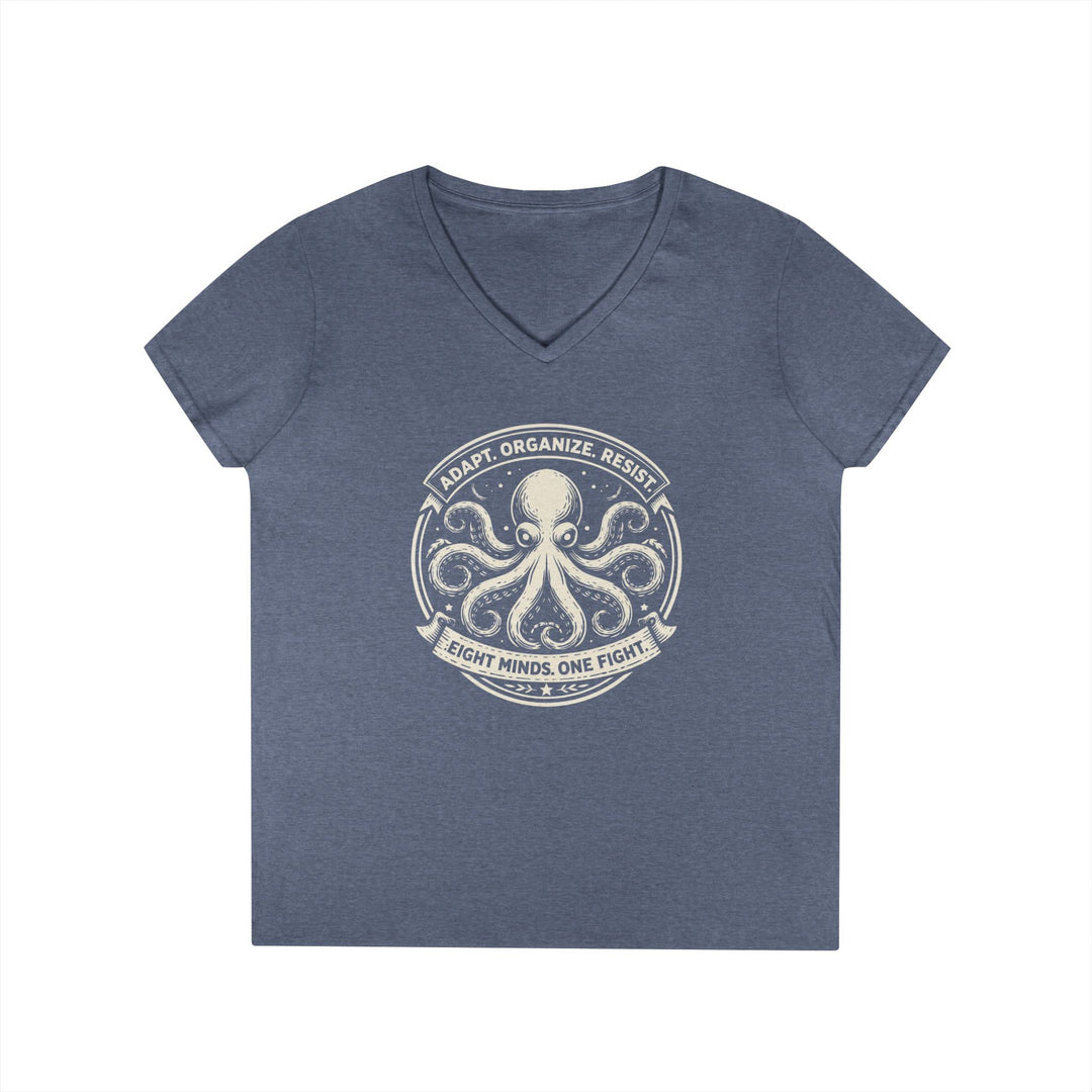 Adapt. Organize. Resist. Octopus – Women’s V-Neck T-Shirt
