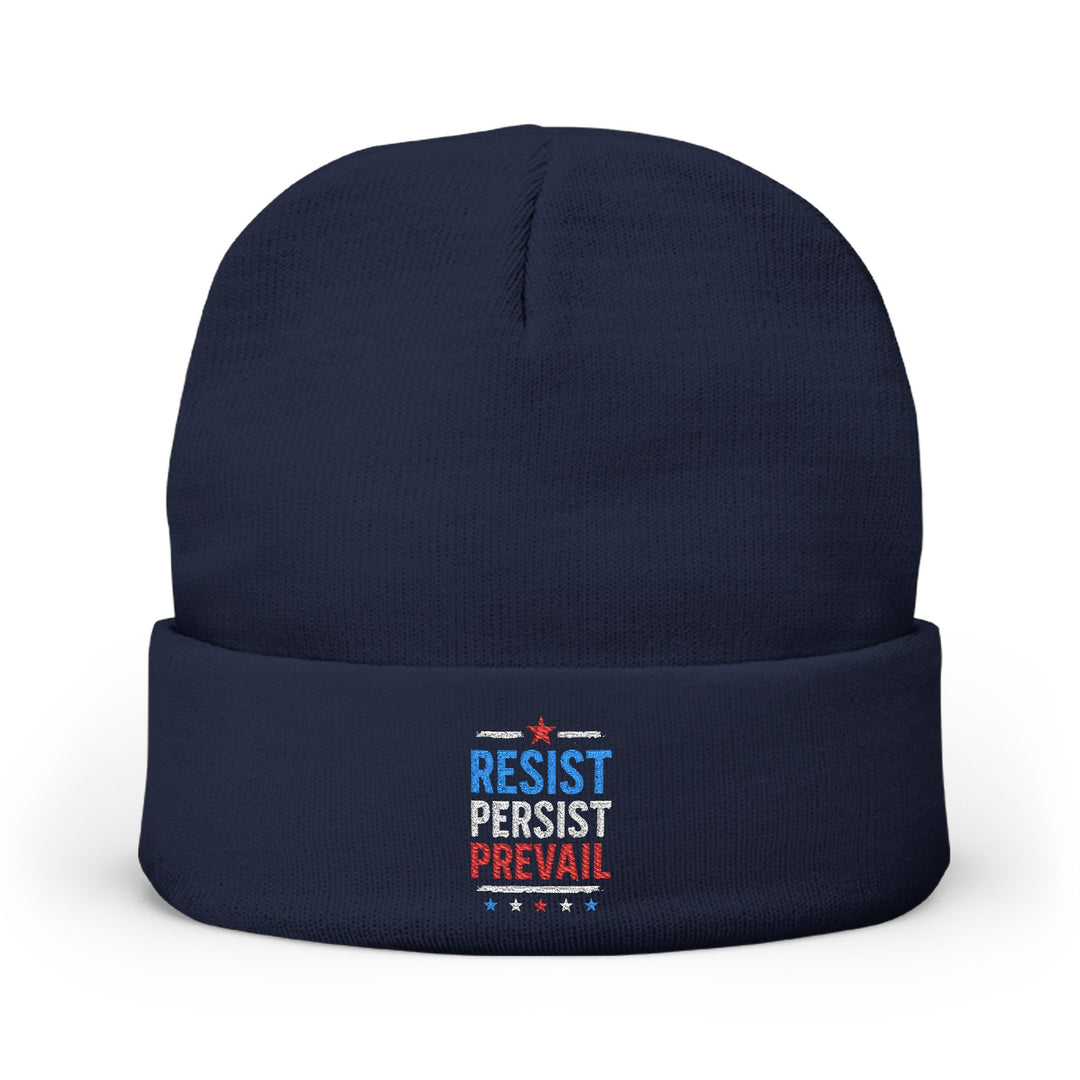 Resist Persist Prevail – Embroidered Knit Beanie