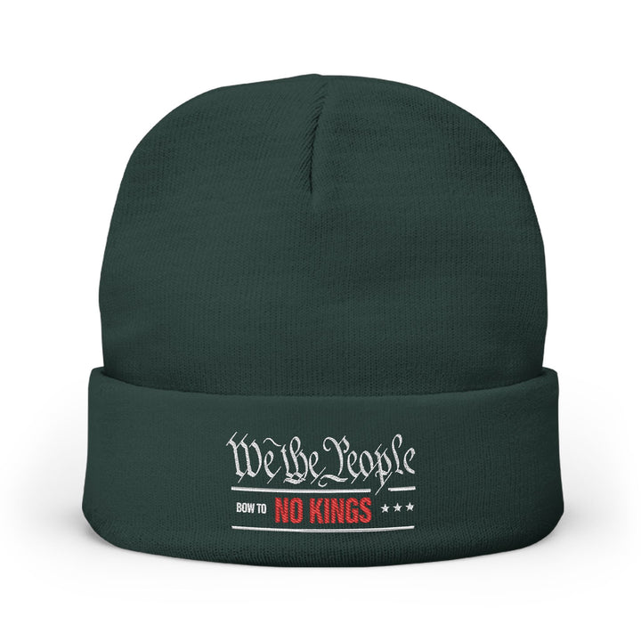 We The People Bow To No Kings – Embroidered Knit Beanie