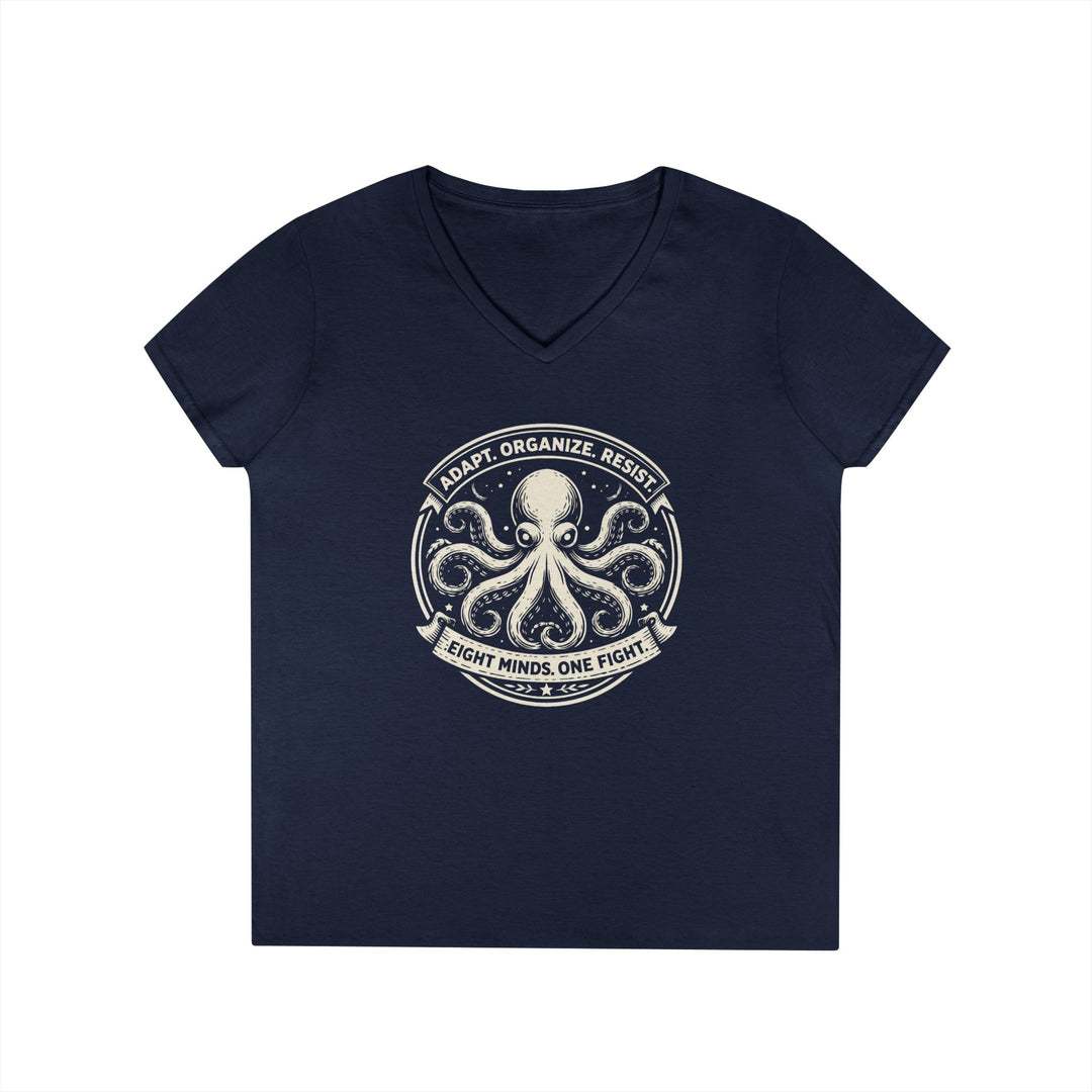 Adapt. Organize. Resist. Octopus – Women’s V-Neck T-Shirt