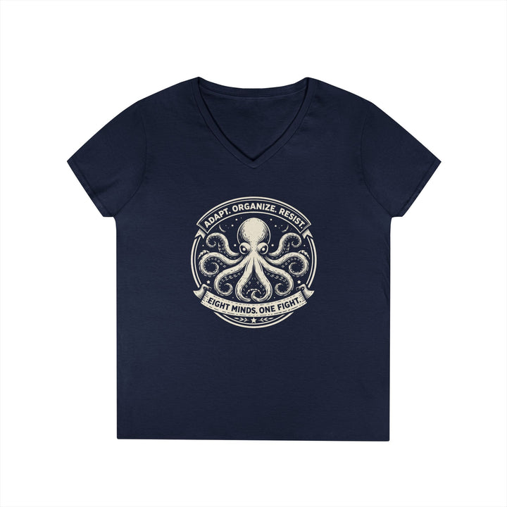 Adapt. Organize. Resist. Octopus – Women’s V-Neck T-Shirt