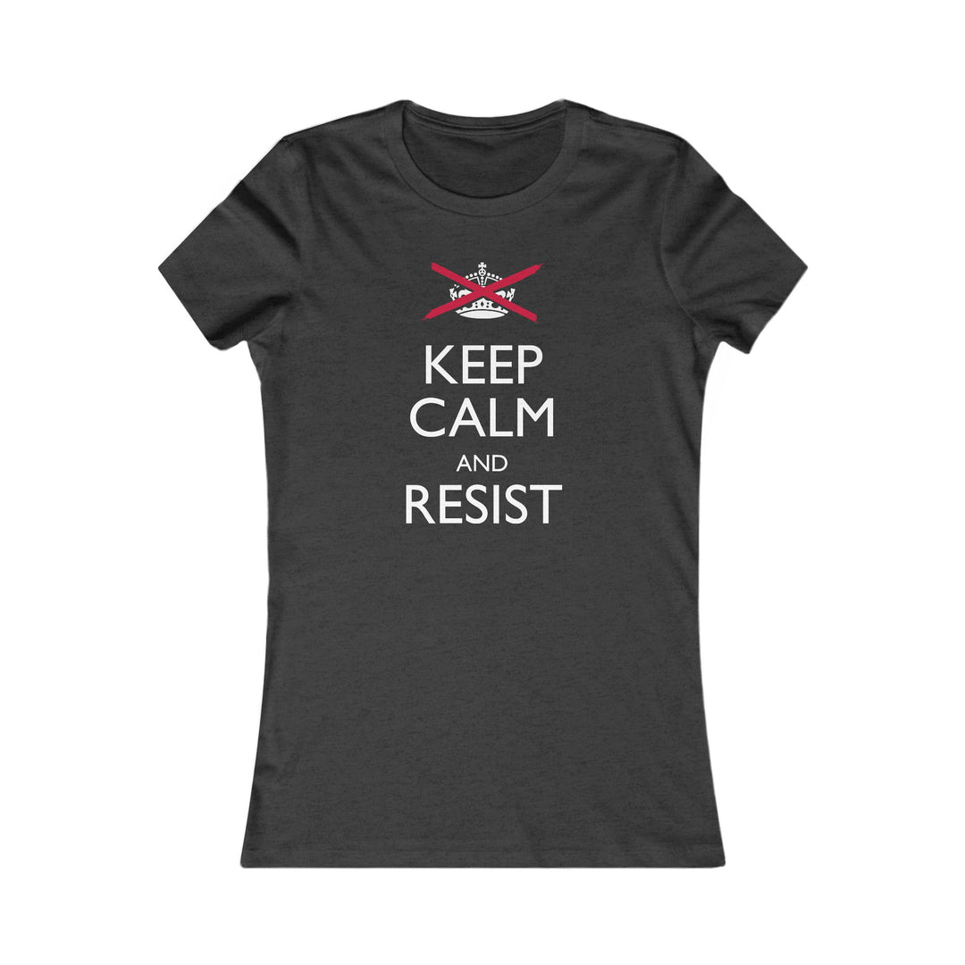 Keep Calm and Resist Classic Graphic – Women's Fitted T-Shirt