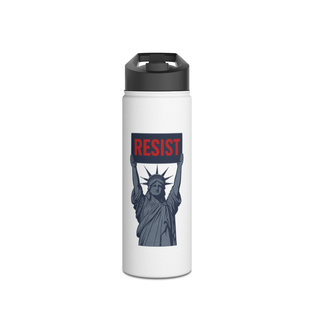 Statue of Liberty with RESIST - Stainless Steel Water Bottle - Standard Lid