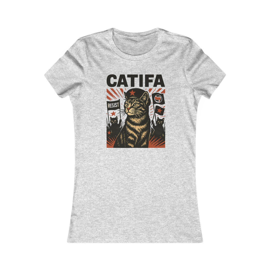 Catifa - Anti-Fascist Cat – Women's Fitted T-Shirt