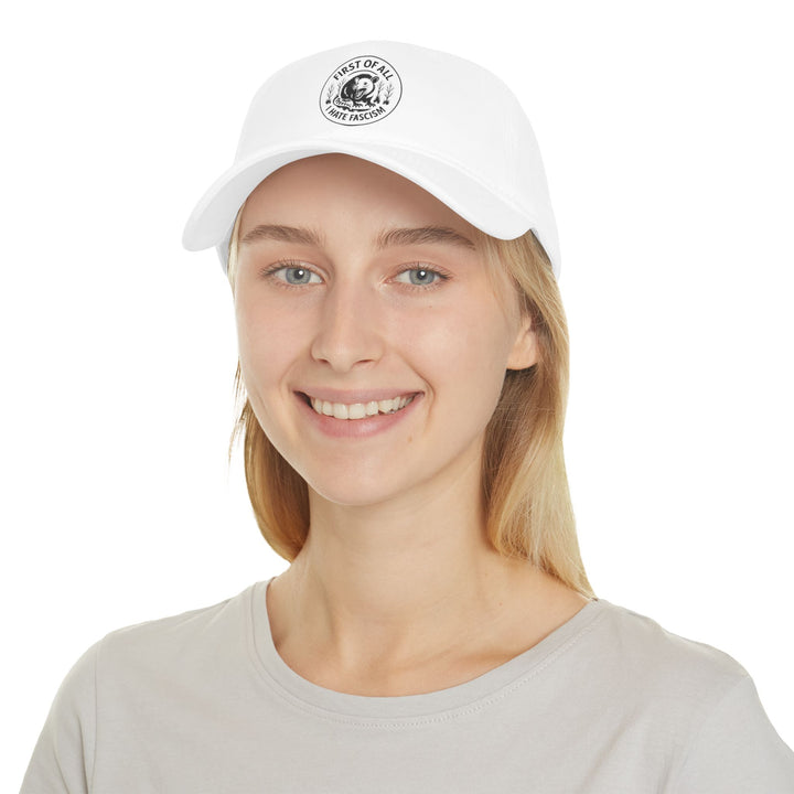 First of All I Hate Fascism Opossum – Cotton Baseball Cap