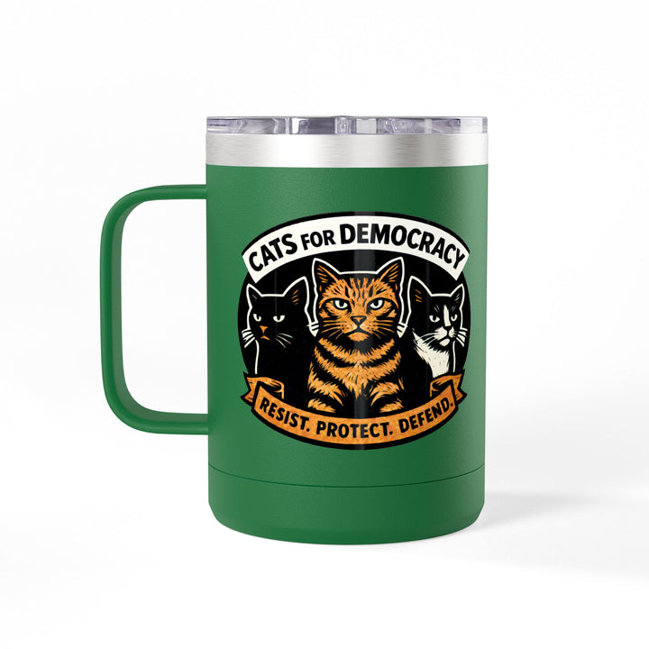 Cats for Democracy – Stainless Steel Travel Mug 15oz