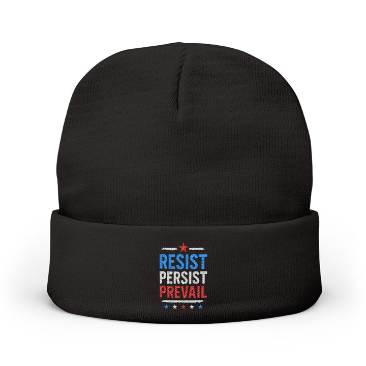 Resist Persist Prevail – Embroidered Knit Beanie