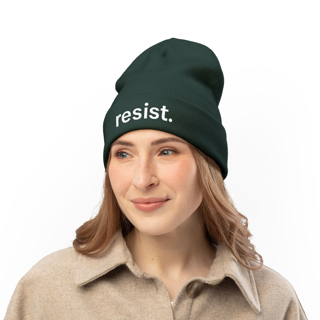 Resist. – Embroidered Knit Beanie