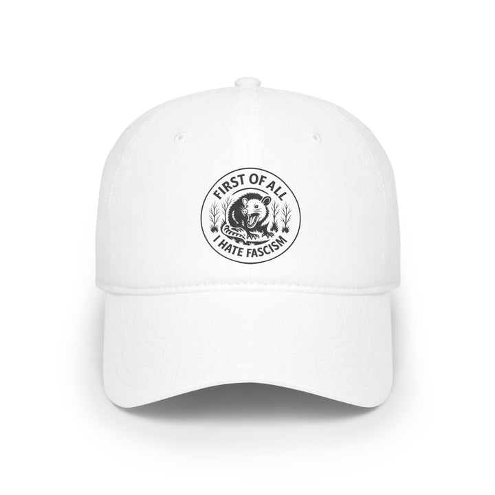 First of All I Hate Fascism Opossum – Cotton Baseball Cap