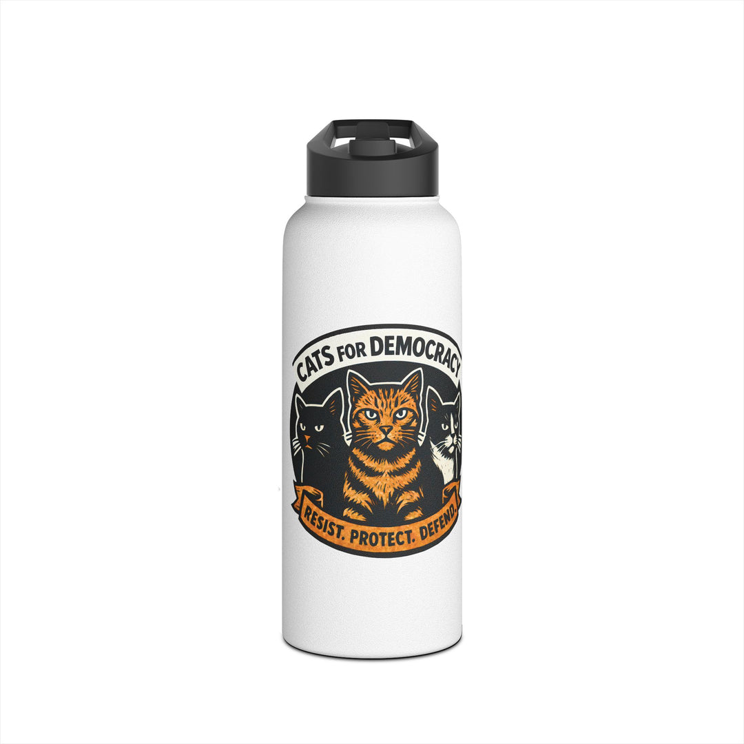 Cats for Democracy – Stainless Steel Water Bottle
