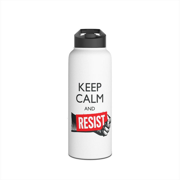 Keep Calm and Resist Graphic - Stainless Steel Water Bottle - Standard Lid