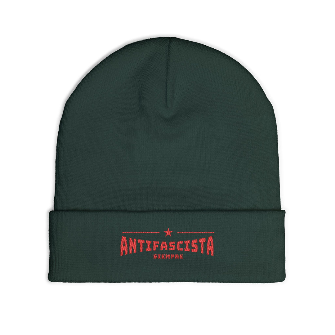 Antifascista Siempre  -  Anti-Fascism – Embroidered Knit Beanie