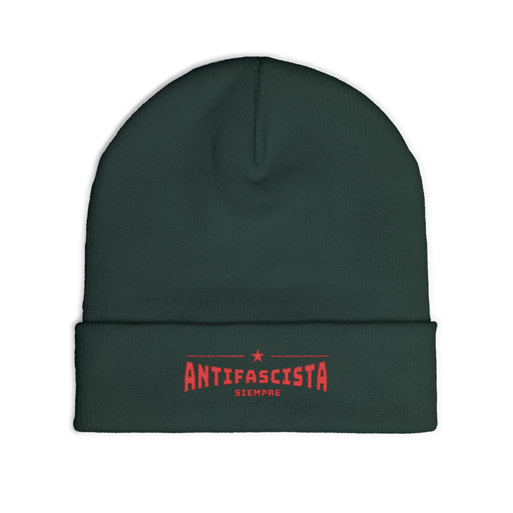 Antifascista Siempre  -  Anti-Fascism – Embroidered Knit Beanie