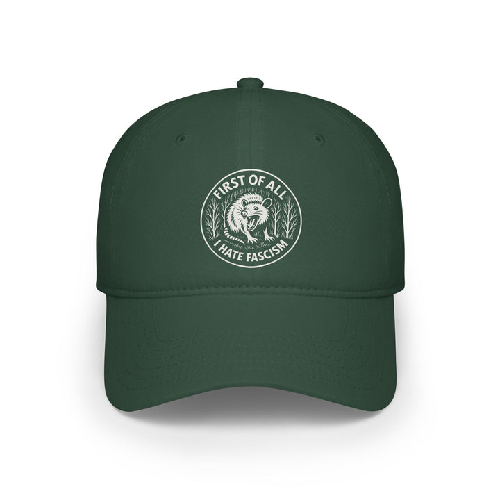 First of All I Hate Fascism Opossum – Cotton Baseball Cap