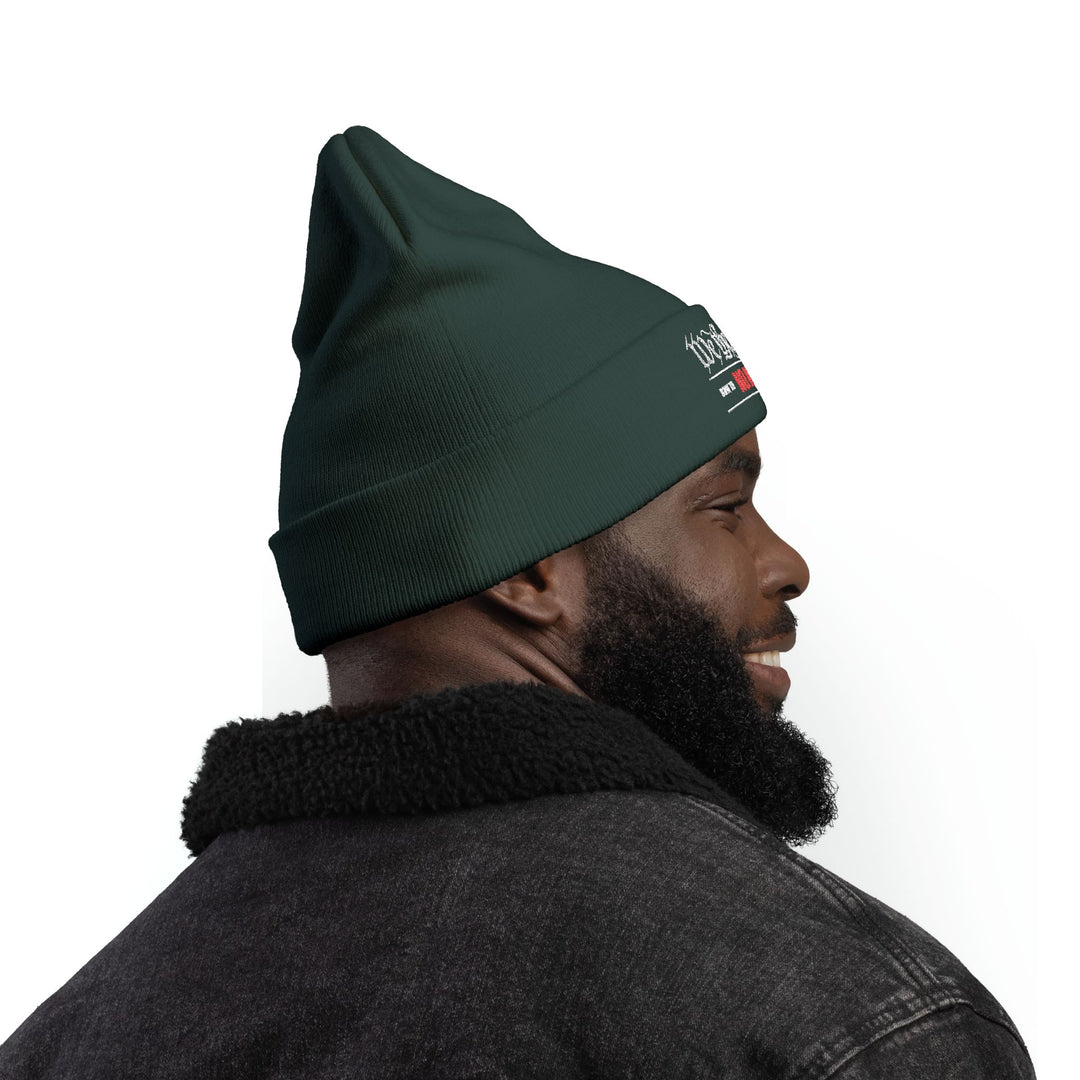 We The People Bow To No Kings – Embroidered Knit Beanie