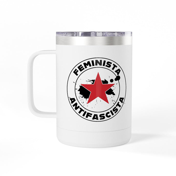 Feminista Anti-Fascista Graphic – Coffee Mug Tumbler, 15oz