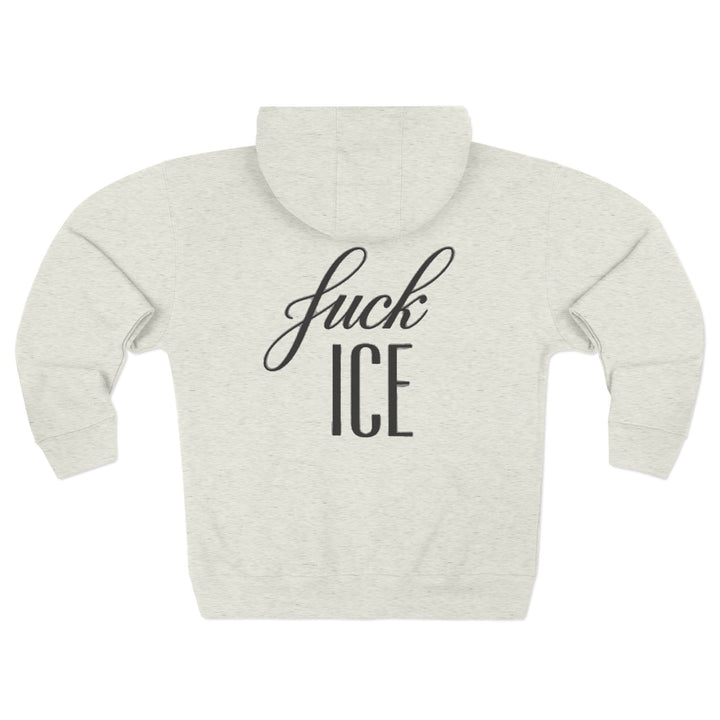F*ck ICE Cursive Graphic – Unisex Zip Hoodie