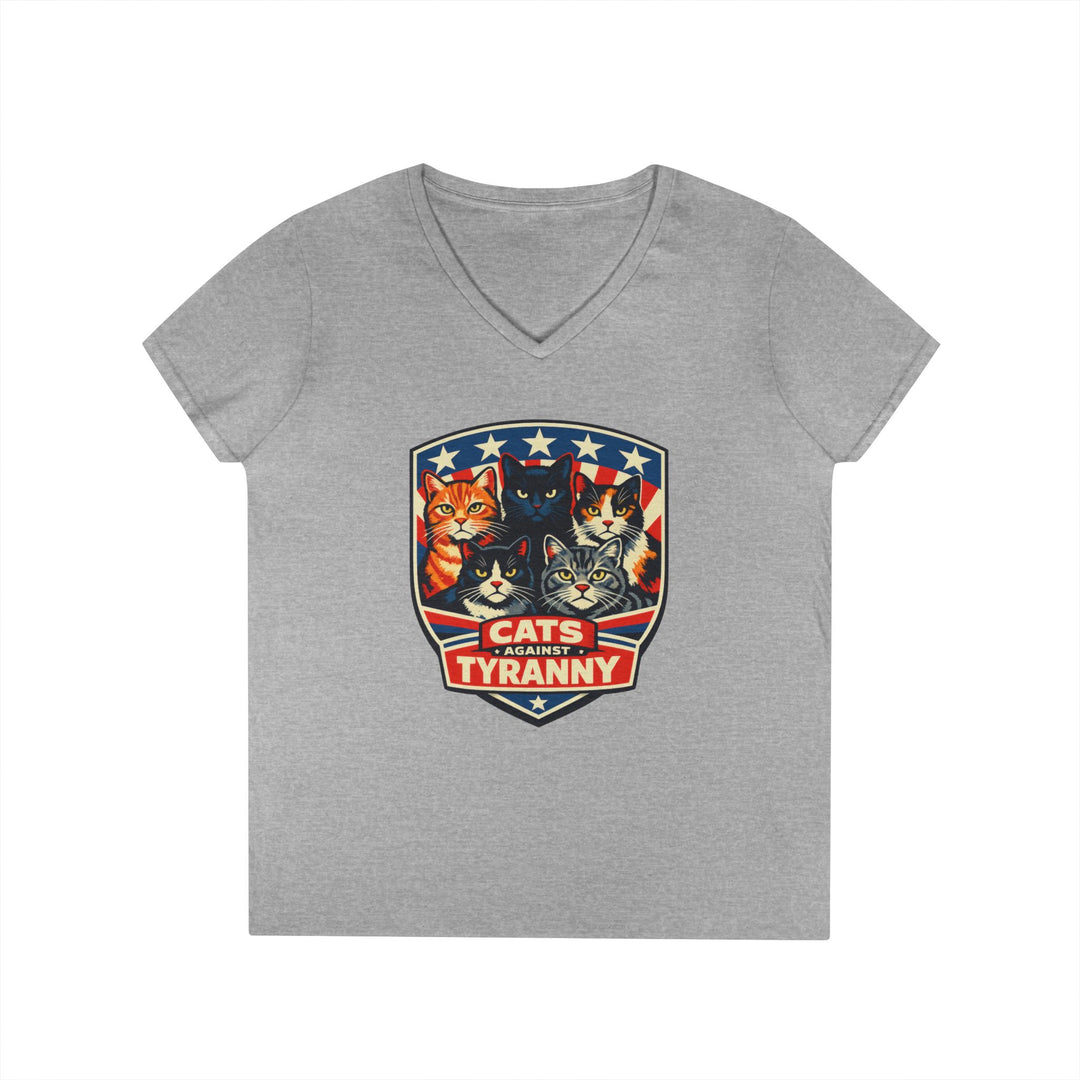 Cats Against Tyranny - Women’s V-Neck T-Shirt