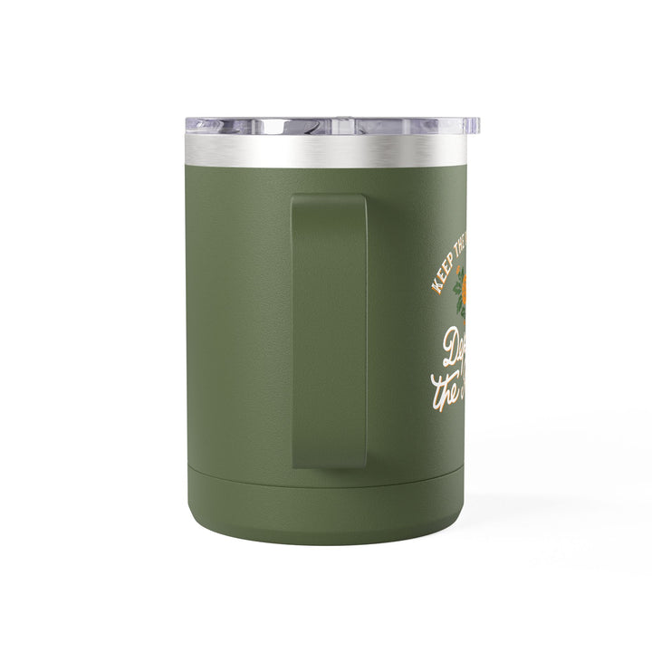 Keep the Immigrants Deport the Racists Floral Graphic – Coffee Mug Tumbler, 15oz