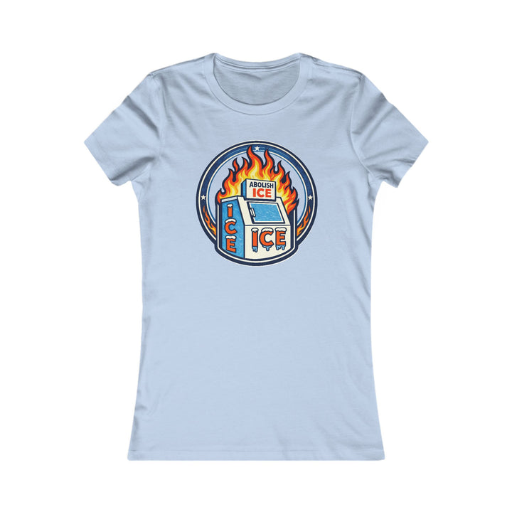 ABOLISH ICE On Fire - Women’s Fitted T-Shirt