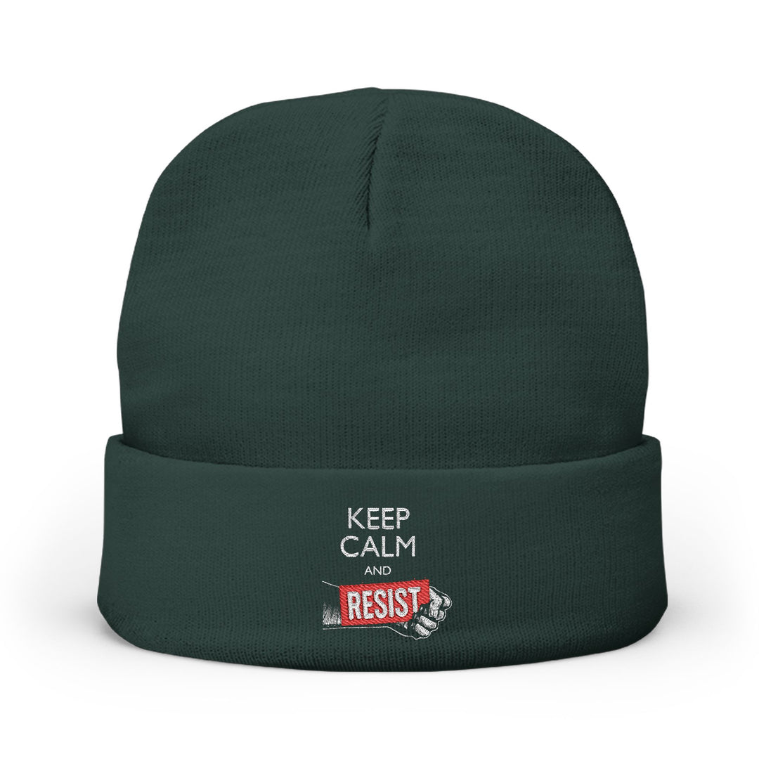 Keep Calm And Resist – Embroidered Knit Beanie
