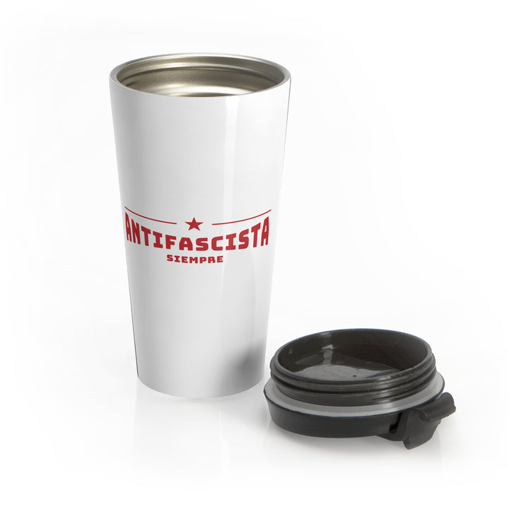 Antifascista Siempre Red Star – Stainless Steel Insulated Travel Tumbler, 15 oz