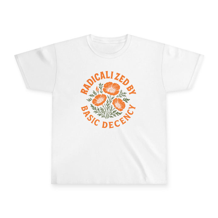 Radicalized by Basic Decency (Poppy) – Youth T-Shirt