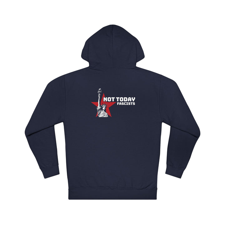 Not Today Fascists with Red Star Graphic Hoodie