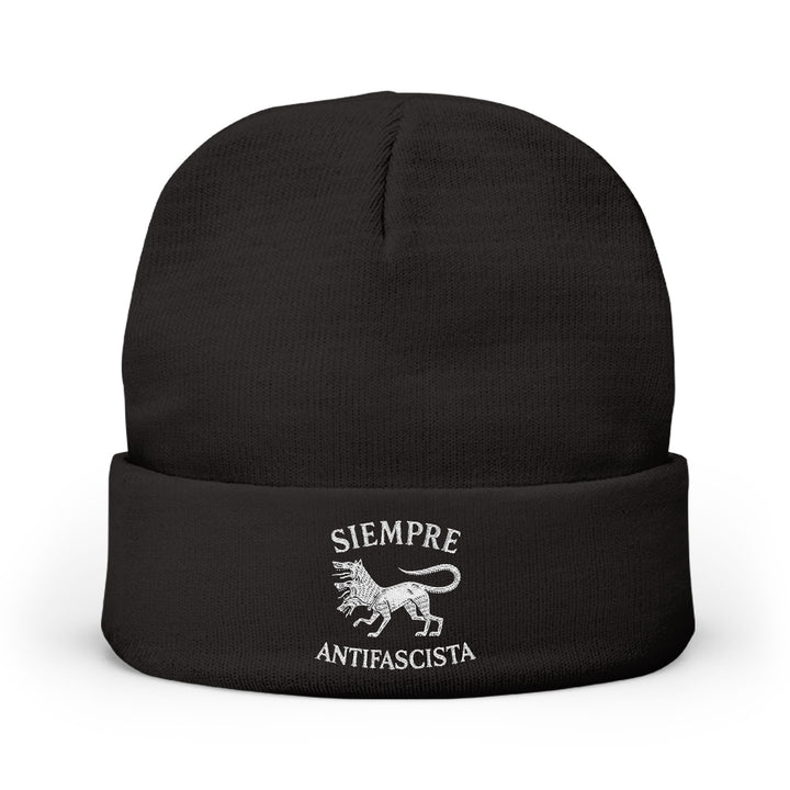 Siempre Antifascista Cerberus Dog – Embroidered Knit Beanie