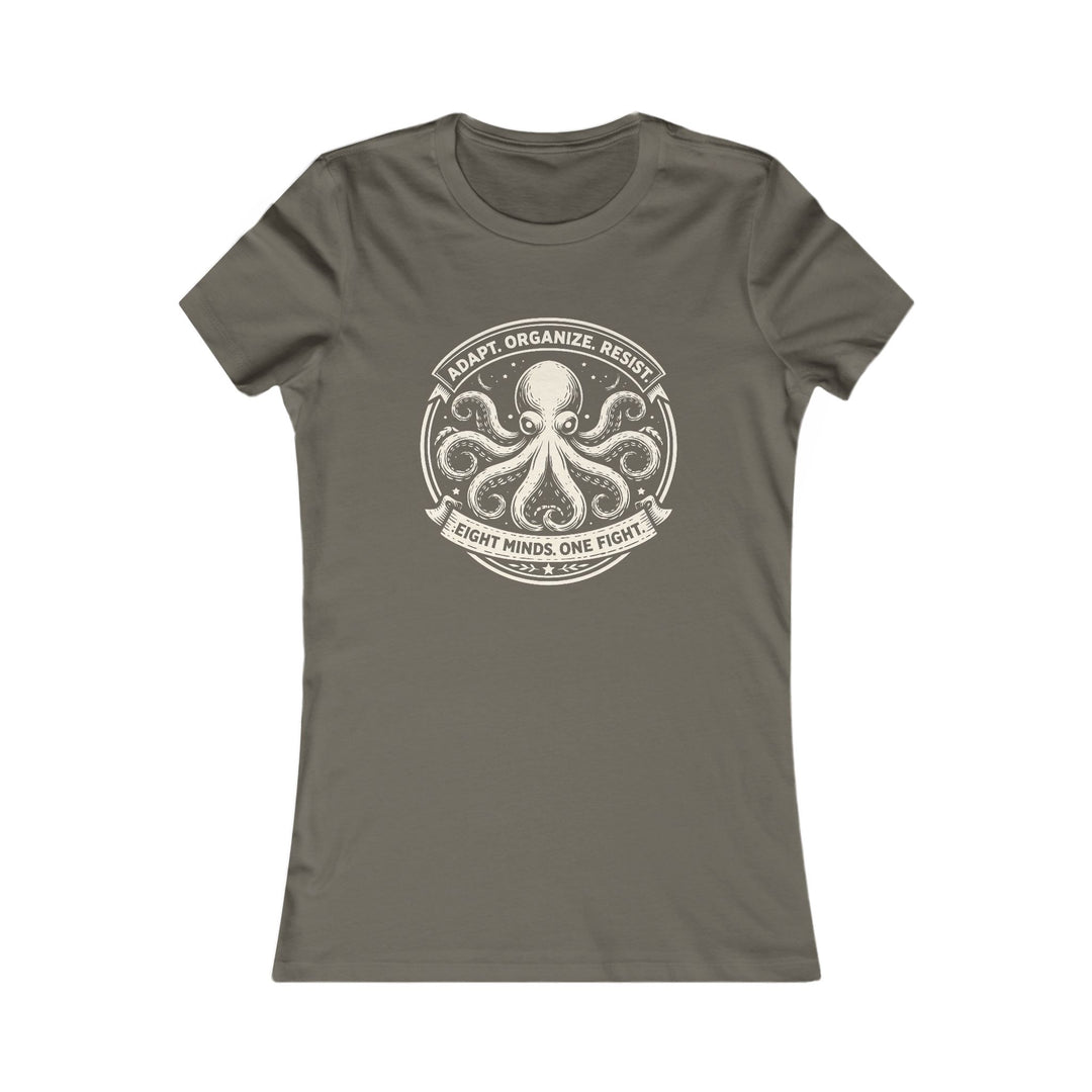Adapt. Organize. Resist. Octopus – Women’s Fitted T-Shirt