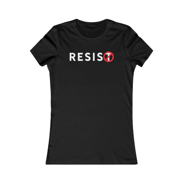 RESIST Circle-T Slash – Women's Fitted T-Shirt