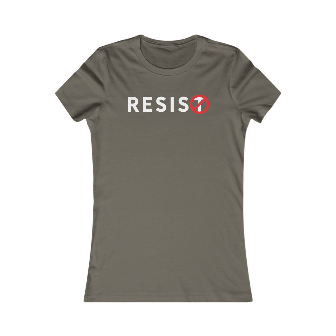 RESIST Circle-T Slash – Women's Fitted T-Shirt