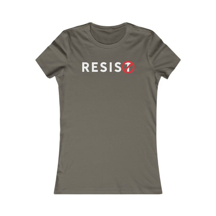 RESIST Circle-T Slash – Women's Fitted T-Shirt