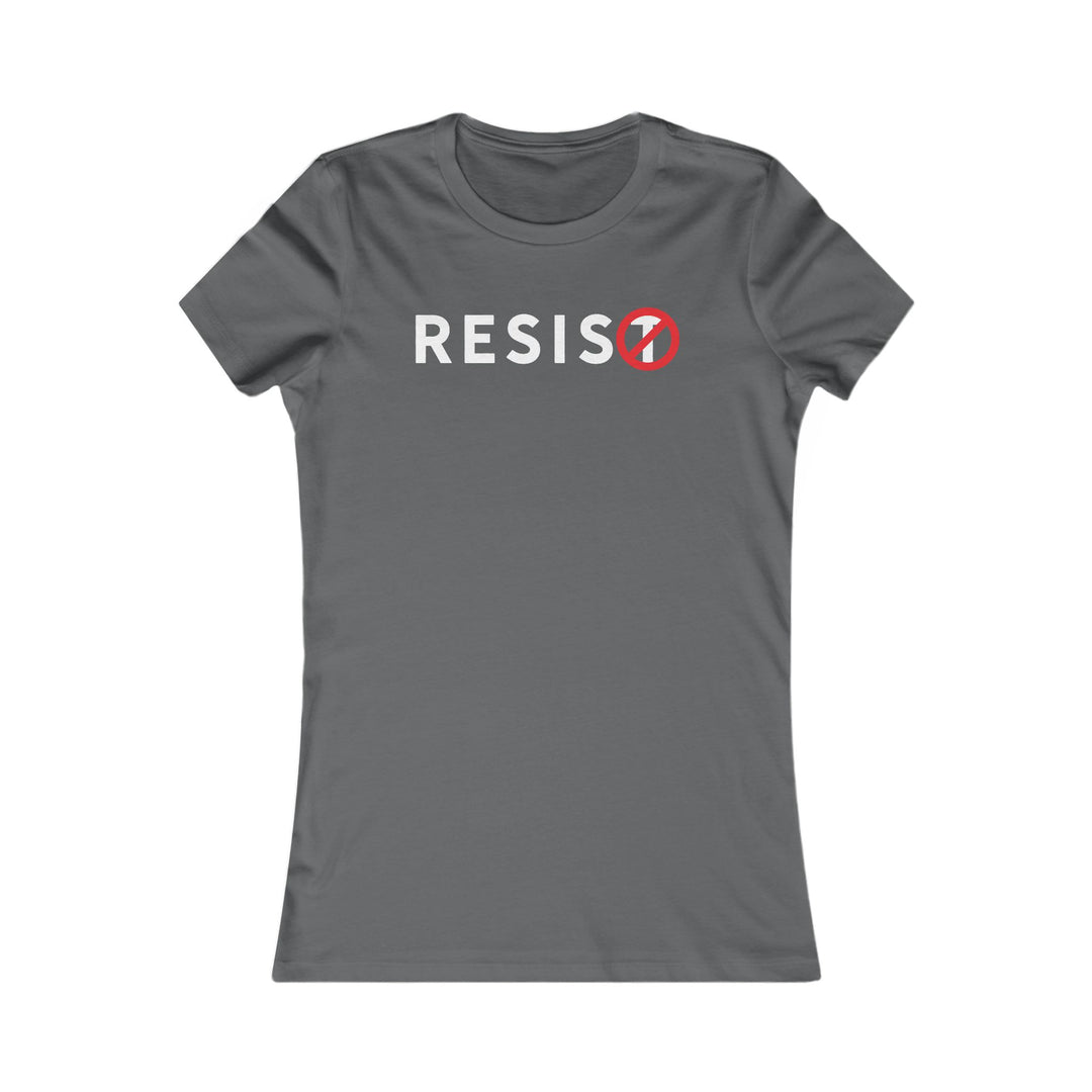 RESIST Circle-T Slash – Women's Fitted T-Shirt