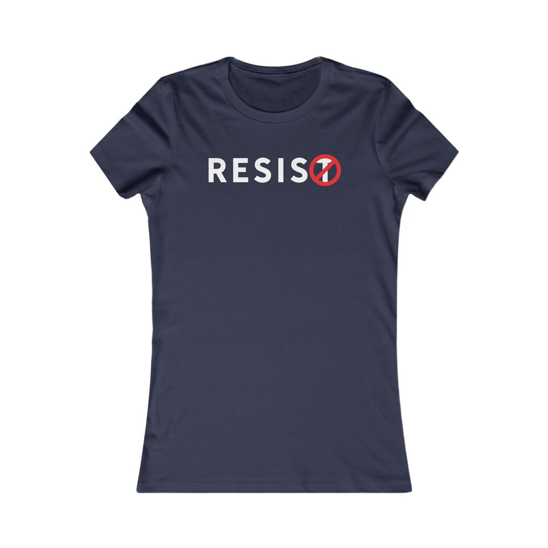 RESIST Circle-T Slash – Women's Fitted T-Shirt