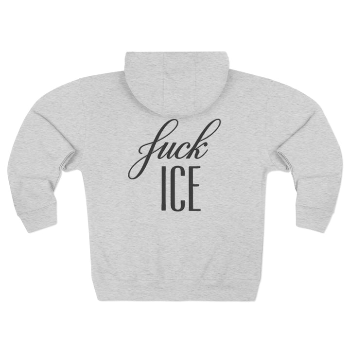 F*ck ICE Cursive Graphic – Unisex Zip Hoodie