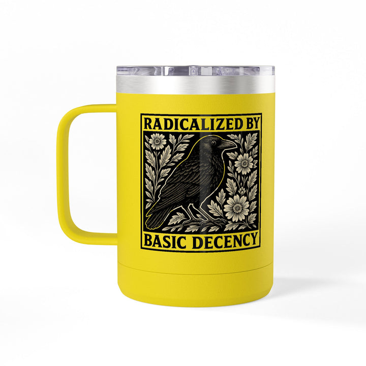Radicalized By Basic Decency - Crow – Coffee Mug Tumbler, 15oz