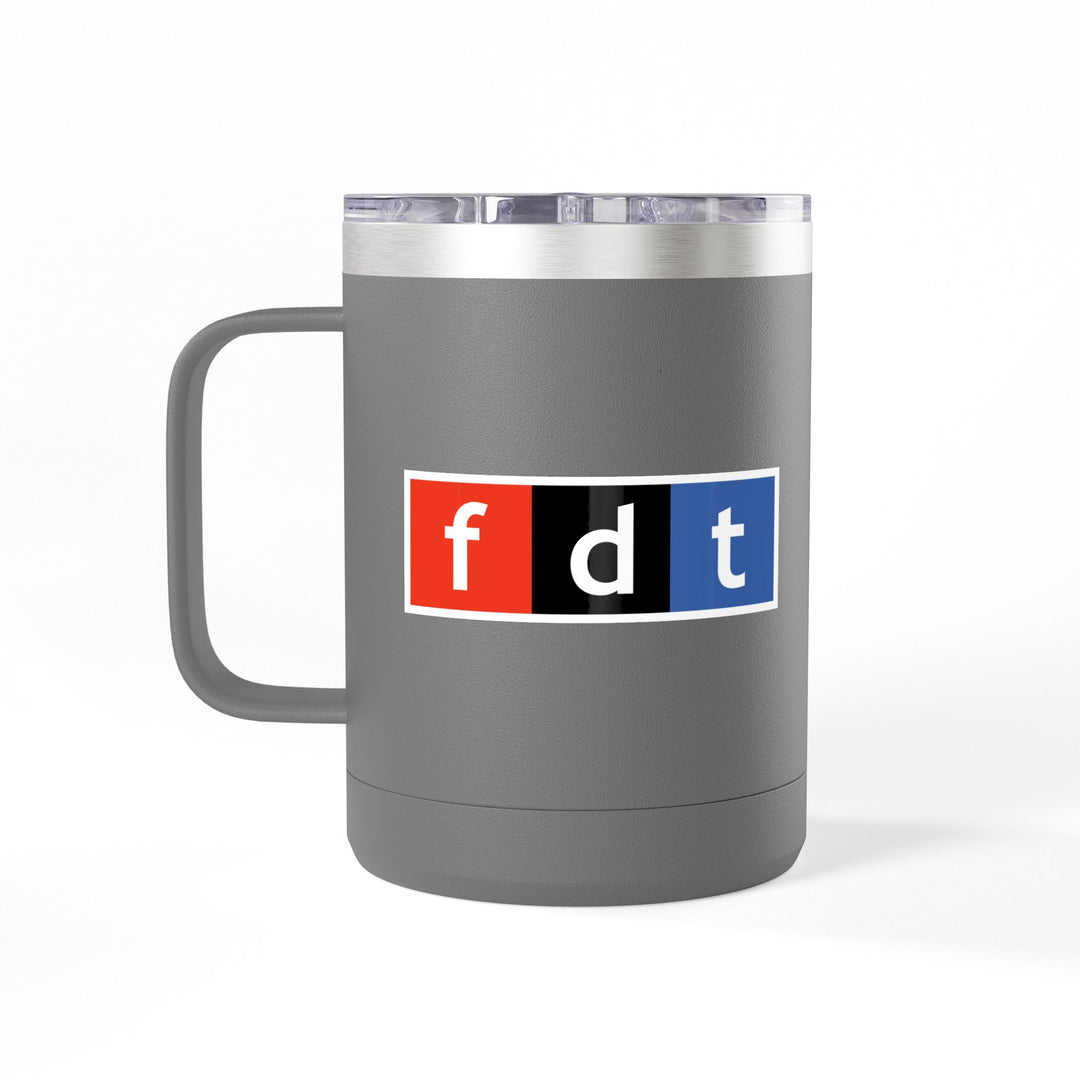FDT NPR Radio Style Graphic – Coffee Mug Tumbler, 15oz