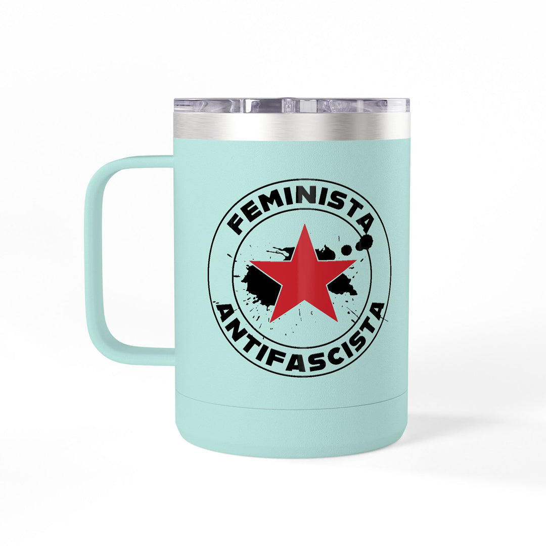 Feminista Anti-Fascista Graphic – Coffee Mug Tumbler, 15oz